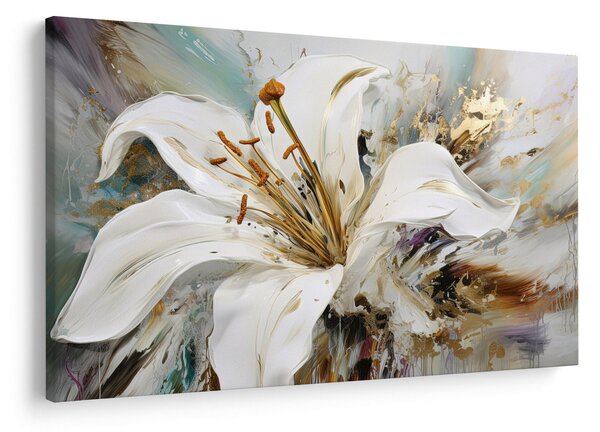 Kép - Absztrakció liliommal (90x60 cm)