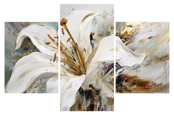 Kép - Absztrakció liliommal (90x60 cm)