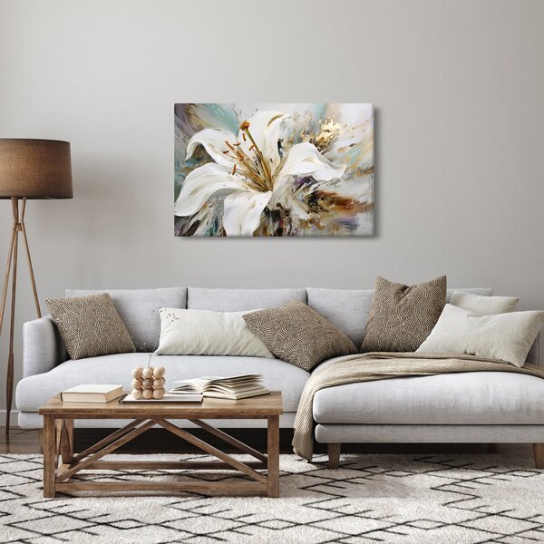 Kép - Absztrakció liliommal (90x60 cm)
