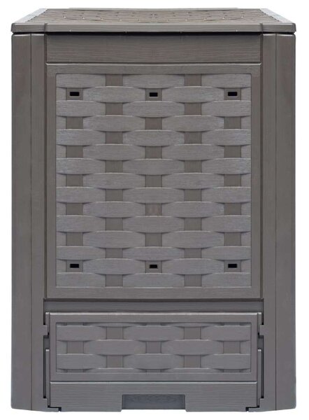 3 db Kerti Komposztáló - Barna Rattan Dizájn - 60x60x83 cm