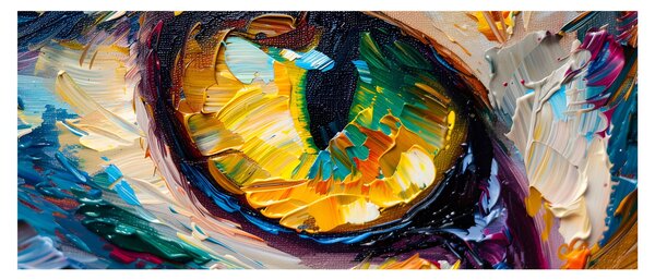 Kép - Macskaszem festmény (120x50 cm)