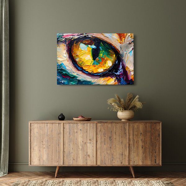 Kép - Macskaszem festmény (90x60 cm)