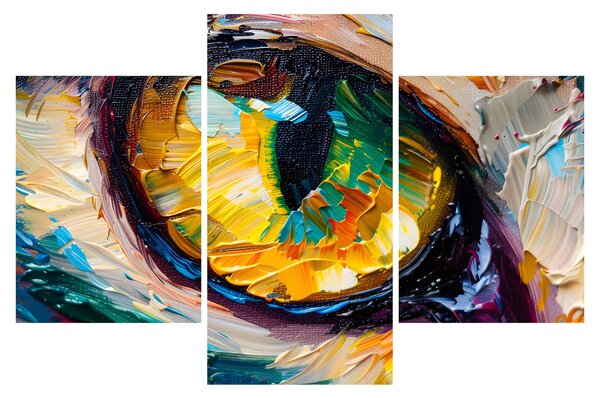 Kép - Macskaszem festmény (90x60 cm)