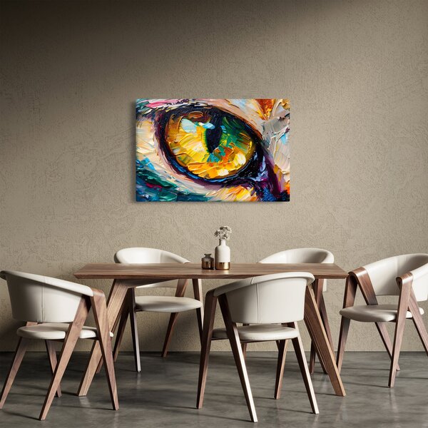 Kép - Macskaszem festmény (90x60 cm)