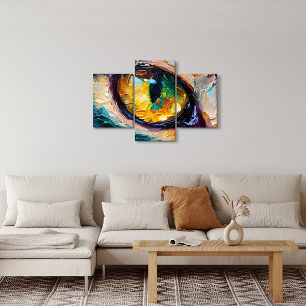 Kép - Macskaszem festmény (90x60 cm)