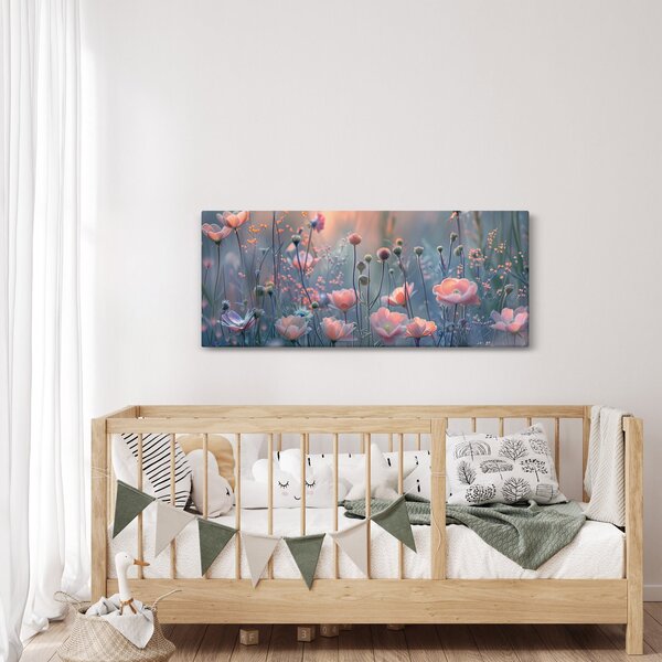 Kép - Virágok pasztell színekben (120x50 cm)
