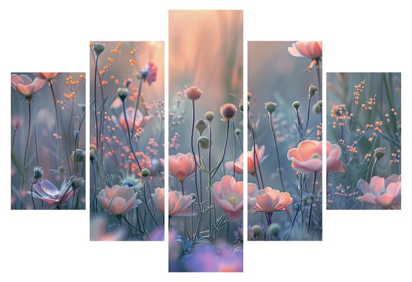Kép - Virágok pasztell színekben (150x105 cm)