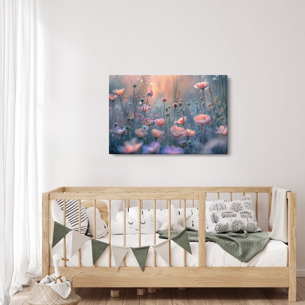 Kép - Virágok pasztell színekben (90x60 cm)