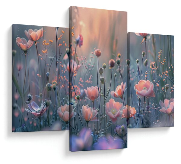 Kép - Virágok pasztell színekben (90x60 cm)