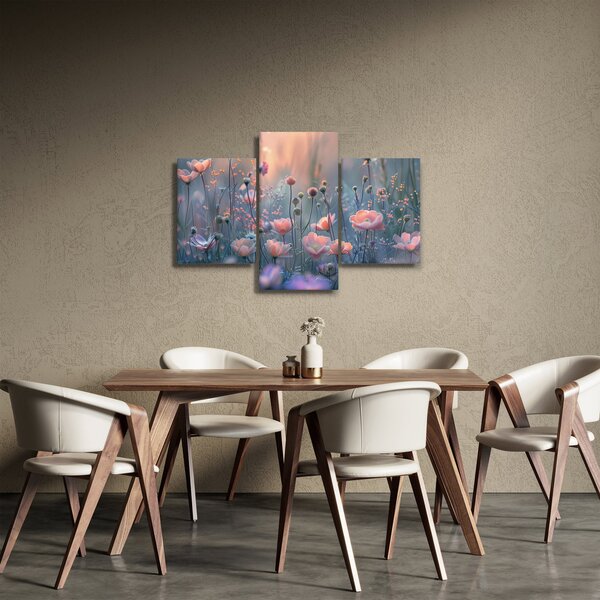 Kép - Virágok pasztell színekben (90x60 cm)