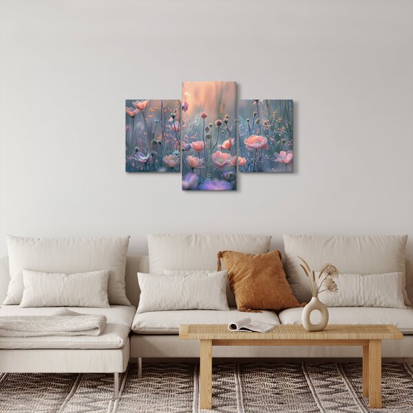 Kép - Virágok pasztell színekben (90x60 cm)