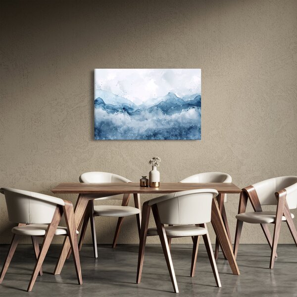 Kép - Felhők és hullámok, akvarell (90x60 cm)