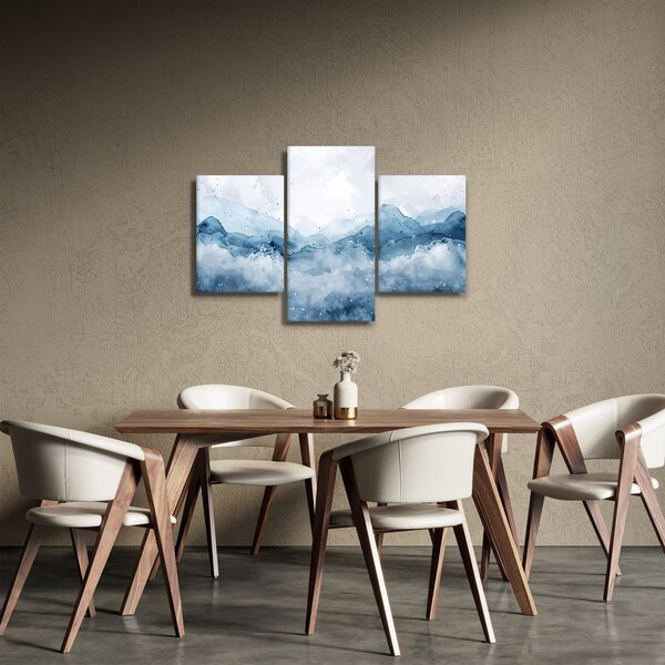 Kép - Felhők és hullámok, akvarell (90x60 cm)
