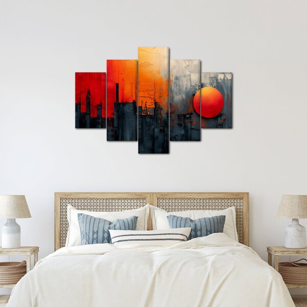 Kép - Absztrakt festmény a városról (150x105 cm)