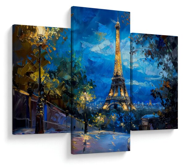 Kép - Olajfestmény az Eiffel-toronyról (90x60 cm)