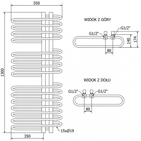 Mexen Ops, elektromos fűtőelem 1300x550 mm + fűtőrúd 900 W, fehér, W122-1300-550-2900-20