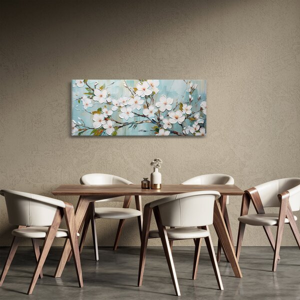 Kép - Festés, virágzó faágak (120x50 cm)
