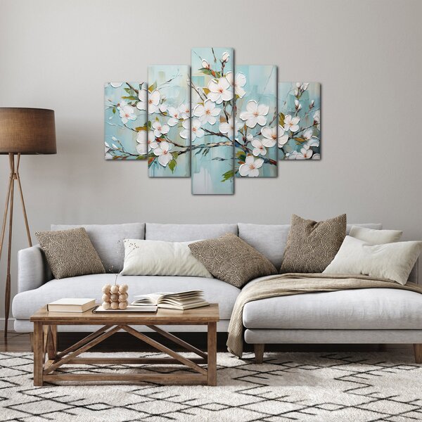 Kép - Festés, virágzó faágak (150x105 cm)