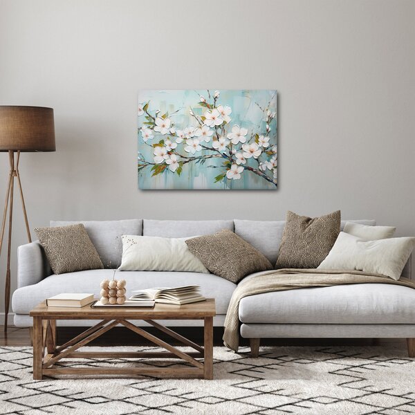 Kép - Festés, virágzó faágak (70x50 cm)