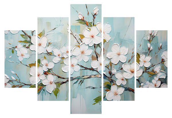 Kép - Festés, virágzó faágak (150x105 cm)