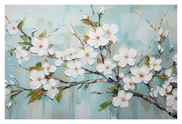 Kép - Festés, virágzó faágak (90x60 cm)