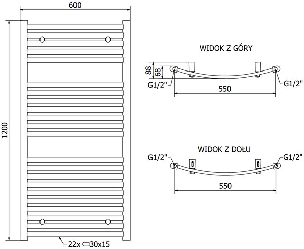 Mexen, Mexen Helios elektromos melegítő 1200 x 600 mm, 900 W, fehér - W103-1200-600-2900-20