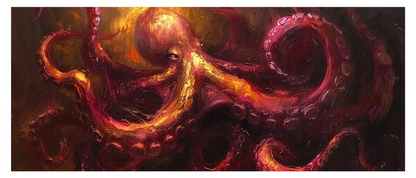 Kép - Polip, olajfestmény (120x50 cm)