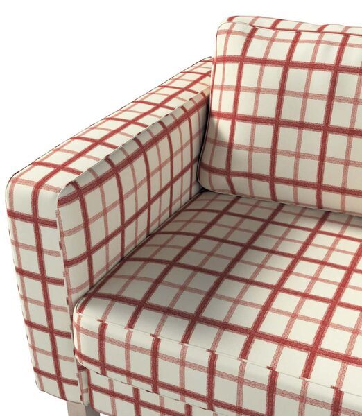 Karlstad 3 személyes , nem kinyitható: rövid kanapéhuzat termék színe piros szövet mintás