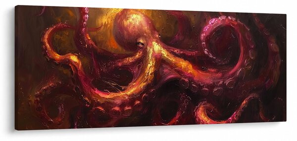 Kép - Polip, olajfestmény (120x50 cm)