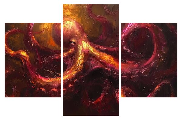 Kép - Polip, olajfestmény (90x60 cm)