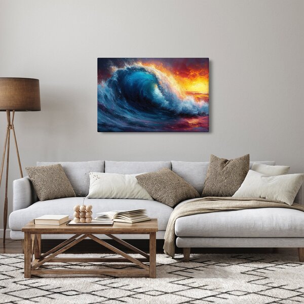 Kép - Hullám a naplementében (90x60 cm)