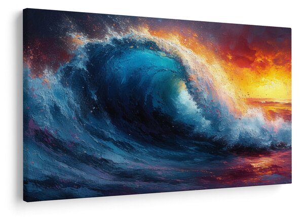 Kép - Hullám a naplementében (90x60 cm)