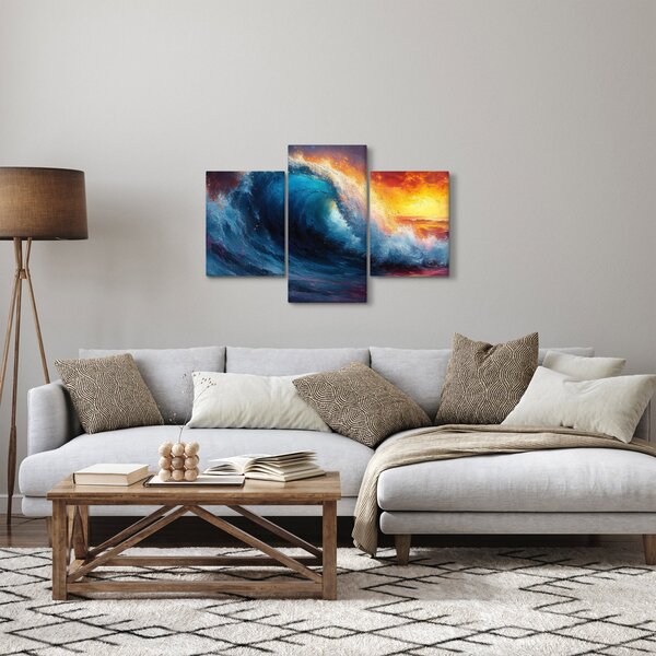 Kép - Hullám a naplementében (90x60 cm)