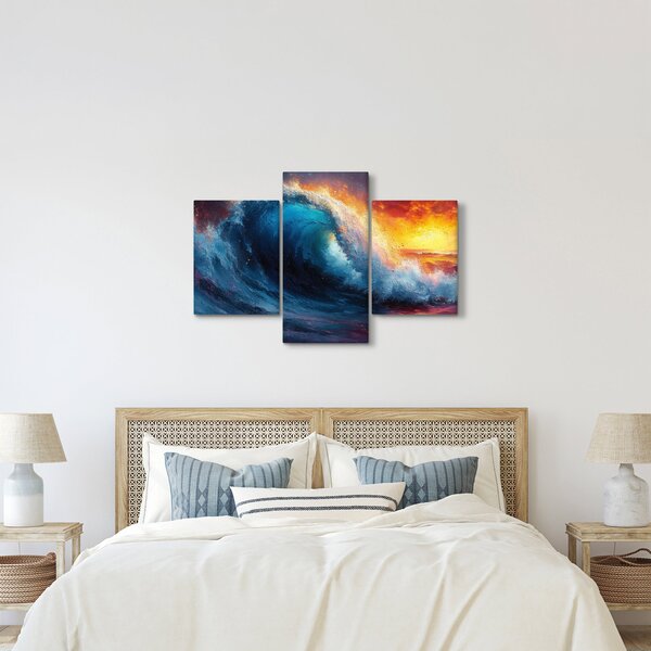 Kép - Hullám a naplementében (90x60 cm)