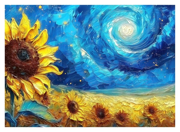Kép - Festés napraforgó (70x50 cm)