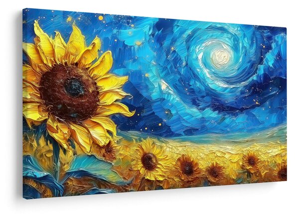 Kép - Festés napraforgó (90x60 cm)