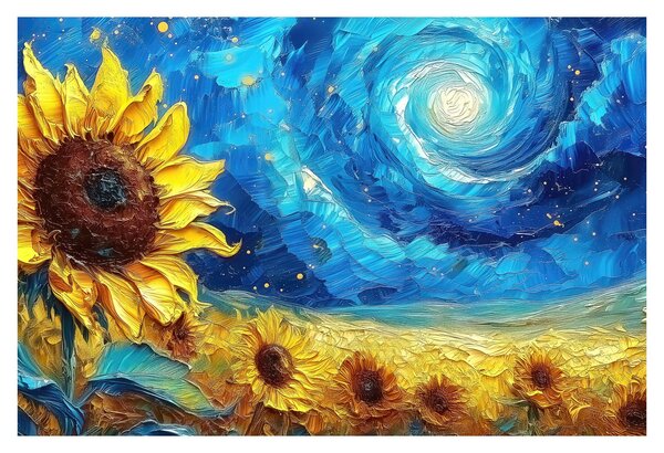 Kép - Festés napraforgó (90x60 cm)