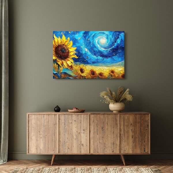 Kép - Festés napraforgó (90x60 cm)