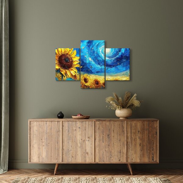 Kép - Festés napraforgó (90x60 cm)