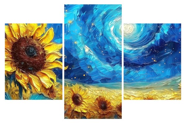 Kép - Festés napraforgó (90x60 cm)