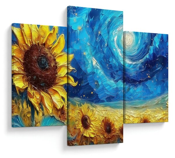 Kép - Festés napraforgó (90x60 cm)