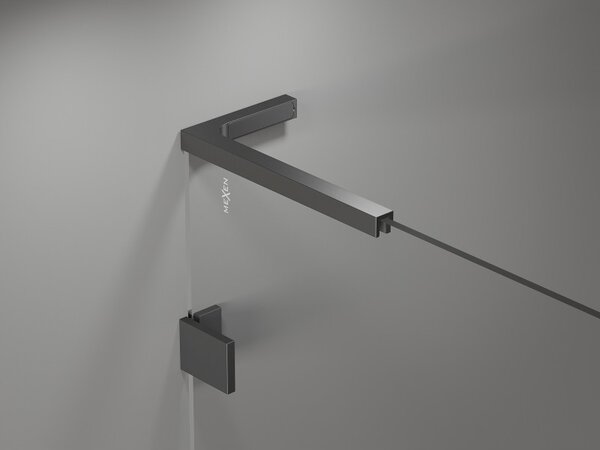 Mexen, Mexen Lunar L 1 szárnyú kádparaván 60 x 150 cm, átlátszó, vörösöntvény - 897L-060-000-95-00