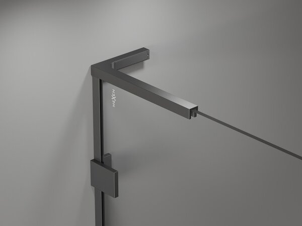 Mexen, Mexen Lunar L 1 szárnyú kádparaván 60 x 150 cm, átlátszó, vörösöntvény - 897L-060-000-95-00