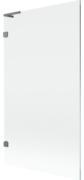 Mexen, Mexen Lunar L 1 szárnyú kádparaván 100 x 150 cm, átlátszó, vörösöntvény - 897L-100-000-95-00
