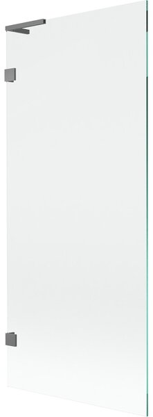 Mexen, Mexen Lunar L 1 szárnyú kádparaván 80 x 150 cm, átlátszó, vörösöntvény - 897L-080-000-95-00