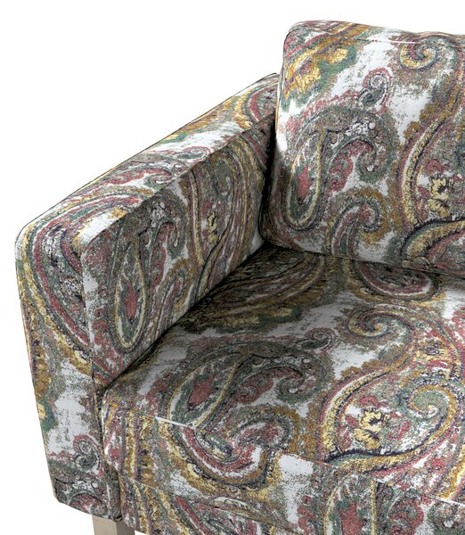 Karlstad 3 személyes , nem kinyitható: rövid kanapéhuzat termék színe színes szövet fonott, mintás