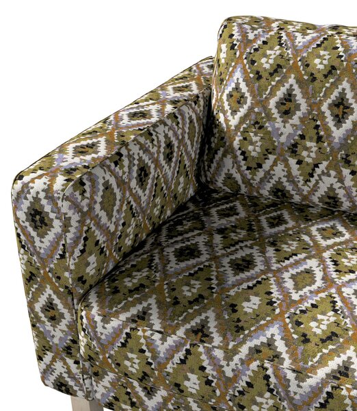 Karlstad 3 személyes , nem kinyitható: rövid kanapéhuzat termék színe színes szövet fonott, mintás