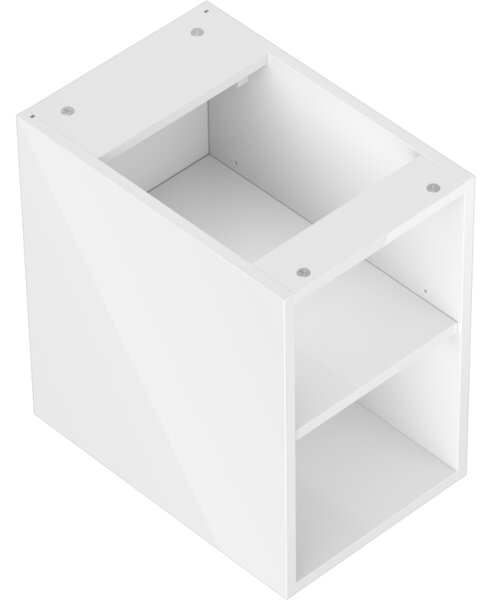 Mexen Box-A, nyitott szekrény polccal 30 cm, fényes fehér, 91AX2-0300-470-0-00