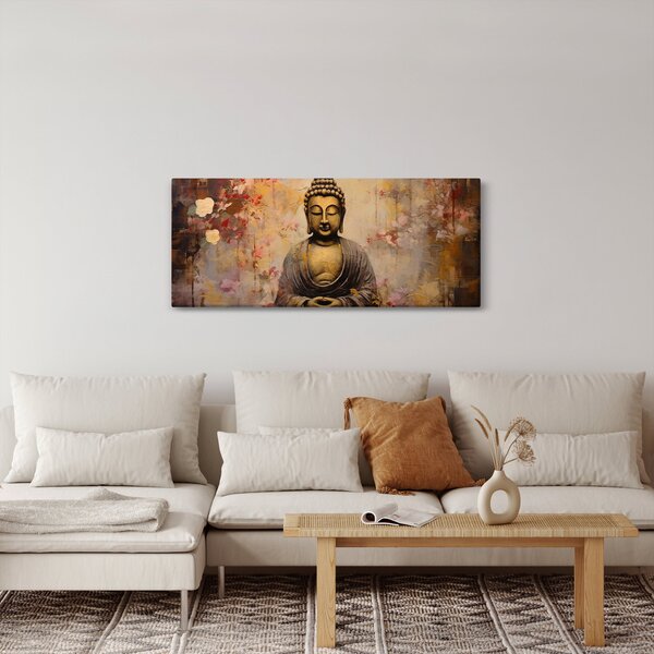Kép - Buddha, festészet (120x50 cm)