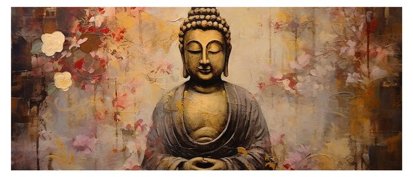 Kép - Buddha, festészet (120x50 cm)